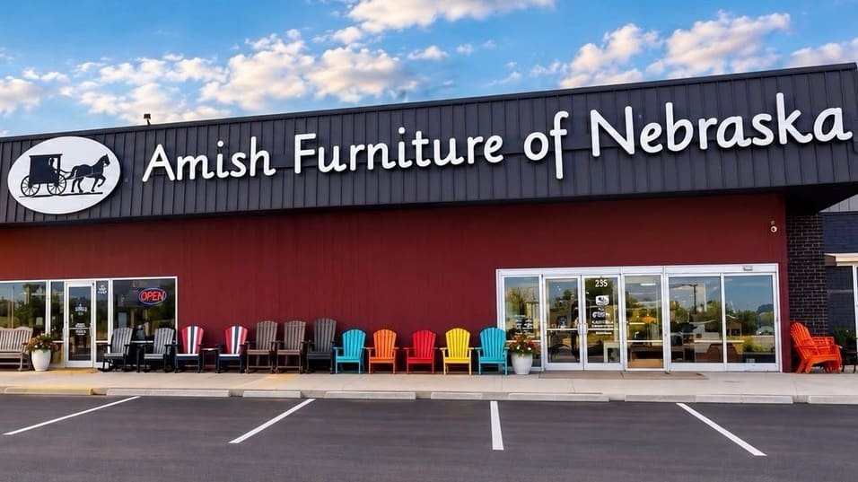 The Grand Island showroom of Amish Furniture of Nebraska at 515 S. Webb Road, Grand Island, NE 68803