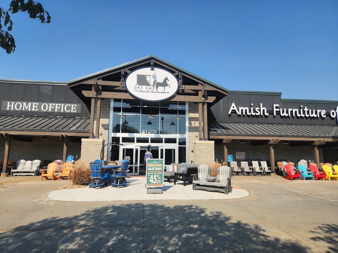The Elkhorn showroom of Amish Furniture of Nebraska at 21206 Cumberland Drive, Elkhorn, NE 68022