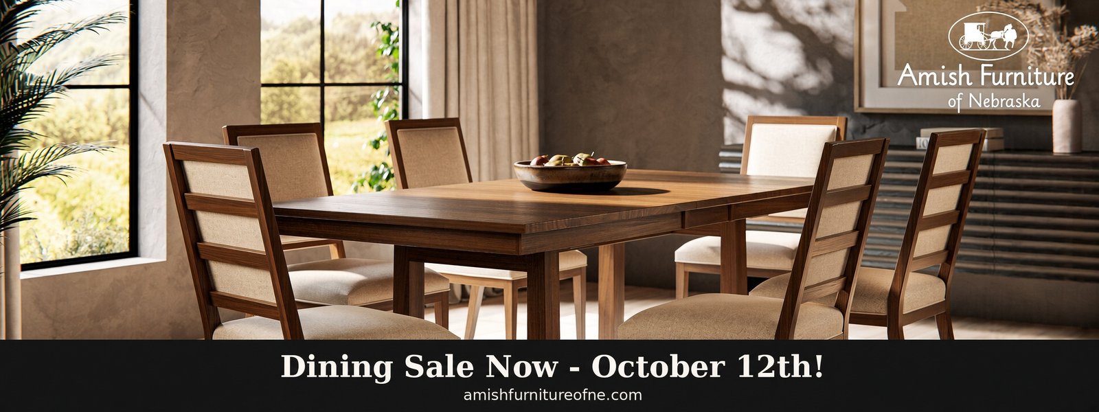 Amish Furniture of Nebraska promotional furniture banner